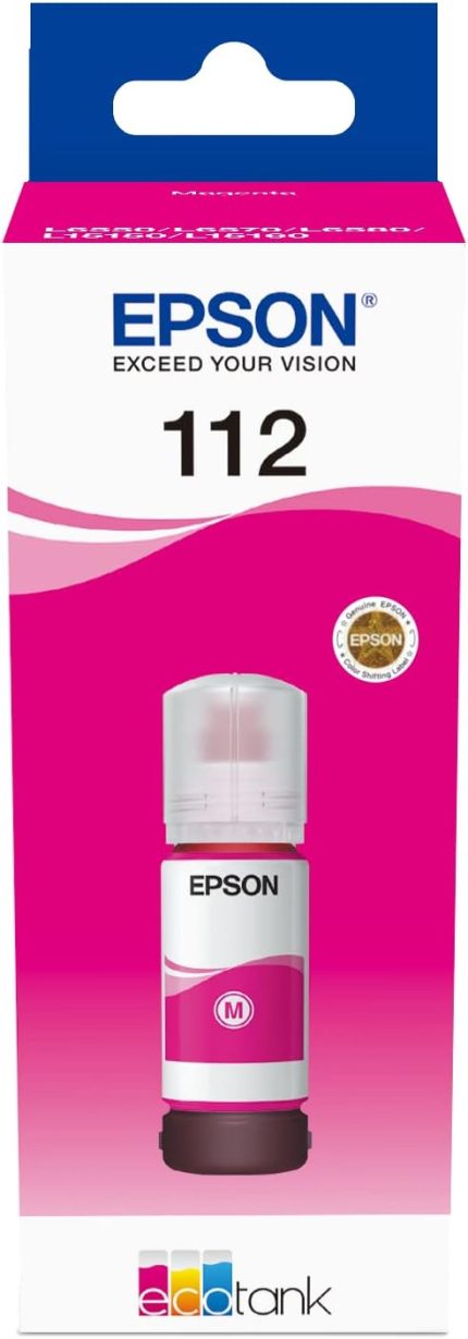 112 ECOTANK PİGMENT KIRMIZI MÜREKKEP ŞİŞE