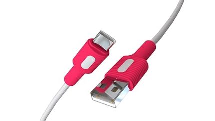 Coral USB A-C Hızlı Şarj Kablosu (Beyaz + Beyaz/Pembe Uç) (150 CM)
