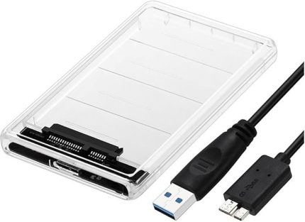 Plus PX-3000 USB3.0 Harddisk Kutusu, 2.5 Şeffaf Harddisk/SSD Kutusu
