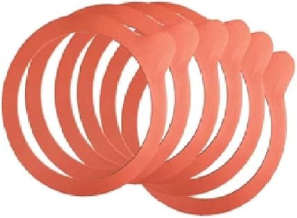 100 mm Kauçuk Contalar / Yüzükler (10'lu Set). WECK Modelleri 739 740 741 742 743 744 745 748'e uyar. Kırmızı