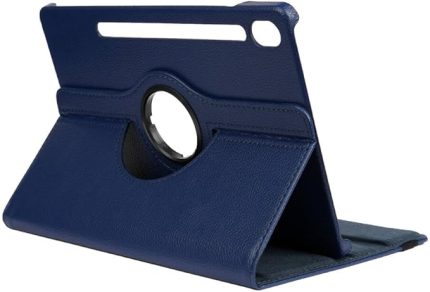 Galaxy Tab S9 FE 10.9inç X510 X516 ile uyumlu Kılıf 360 Dönebilen Standlı Case Lacivert