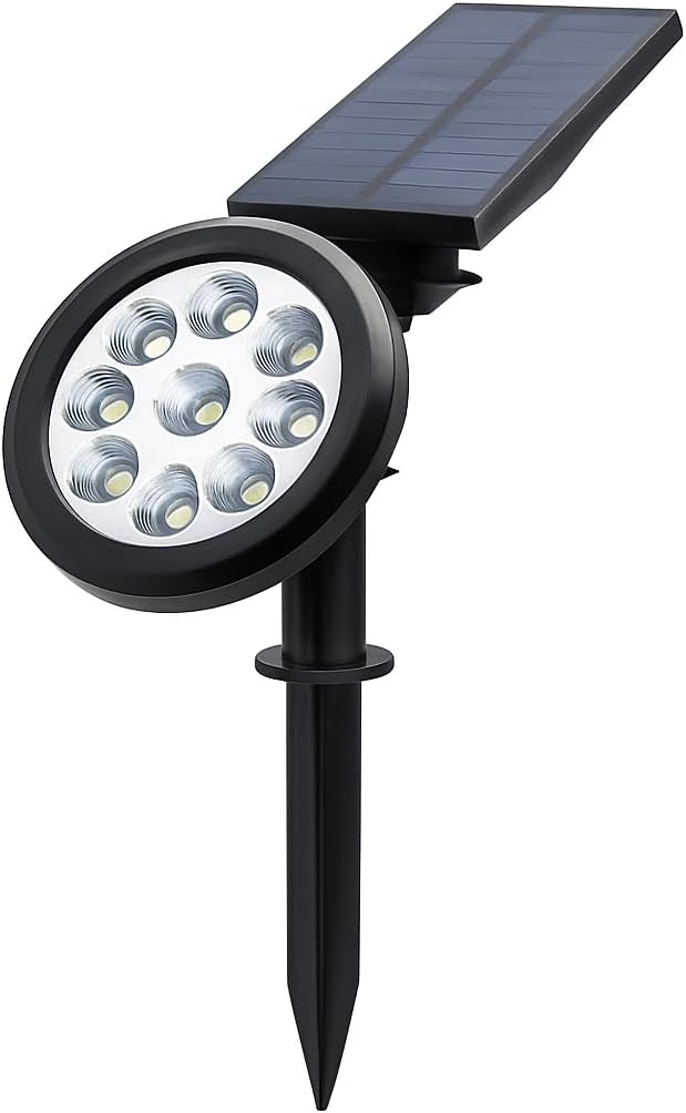 Solar Bahçe Aydınlatma Lambası - 9 LED Yeşil Işık, 200 Lümen, IP65 Su Geçirmez, Güneş Enerjili Kazıklı veya Duvar Montajlı Çim Armatürü - Görsel 5