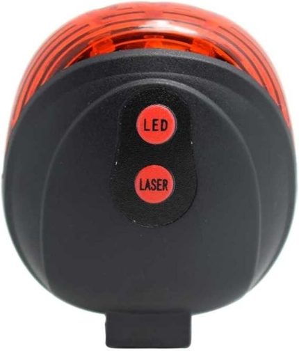 Fonksiyonlu Pilli Bisiklet Led Lazer Şerit Işığı Arka Stop Lambası Kırmızı