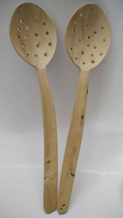 Delikli Kevgir Kaşık 28 cm El yapımı B-4