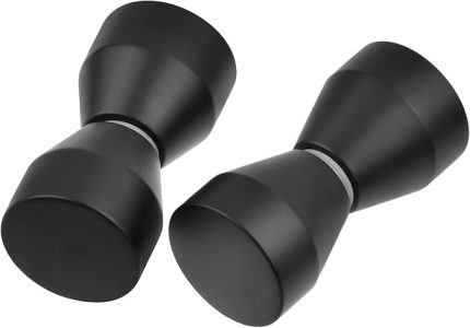 2 adet duş kapısı düğmesi, küvet kapısı kolu, paslanmaz çelik, duş kapısı kolu, kapı kolu, donanım kapı kolu, çift düğmeli, siyah, mat, duş kapısı, cam kapılar için