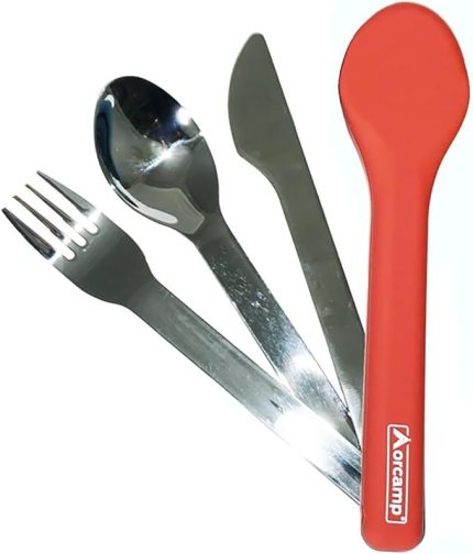 Orcamp Kamp Çatal Kaşık Seti, Dayanıklı Kamp Ekipmanları, Kamp Aksesuarları, Açık Hava Sporları, Doğa Sporları, Yürüyüş, Sırt Çantasıyla Seyahat, Kamp Ekipmanları, Kamp Malzemeleri