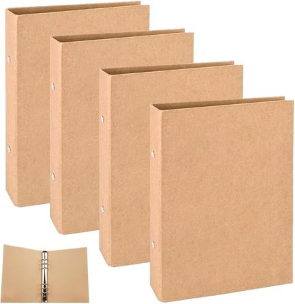 adet halkalı klasör, A5 doldurulabilir, doldurulabilir kağıt, 6 delikli, halkalı klasör, A5 cilt, kraft kağıdı, dolma kağıt, dizüstü bilgisayar, okul, ofis, kırtasiye malzemeleri için