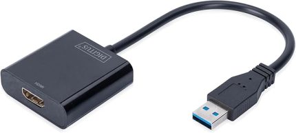 USB 3.0 görüntü adaptörü, USB A - HDMI Tip A, Full HD, 1920 x 1080 piksel, plastik, siyah