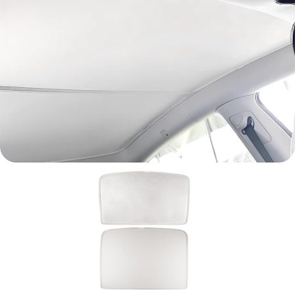 Araba için güneş koruması, sürgülü tavan camı, Volvo EX30 2025 2024 için, aksesuar, etkili UV koruması, ısı izolasyonu, araba şemsiyesi, güneş gölgeliği kılıfı, 2 adet (bej)