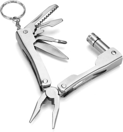 Çok Amaçlı 9in1 Katlanabilir Mini Pense Çok Fonksiyonlu Katlanır Metal Çakı - FC505
