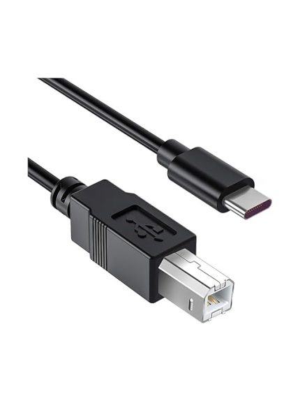 TB1-2 Type-C To USB B Telefon Bilgisayar Tablet Için Mıdı Org Elektrikli Piyano Yazıcı Konnektörü Çevirici Kablo (2METRE)