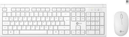 KW200 Kablosuz Türkçe Q Klavye & Mouse Set - QWERTY Türkçe Dizilim Klavye, 1200DPI Optik Fare, Win/Mac Uyumlu, Sıvı Dökülmesine Dayanıklı, Tam Boyutlu Türkçe Q Klavye Mouse Seti Beyaz