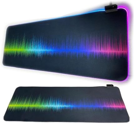 80x30cm Büyük Boy Xxl Resimli Desenli Mousepad Rgb Led Işıklı Gaming Gamer Oyuncu Mouse Pad (FREKANS)