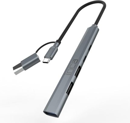 IUTP-06TXT USB Hub, Type-C 3.1, 100W PD Güç Dağıtımı, 5 Gbps Veri Aktarım, Alüminyum Kasa