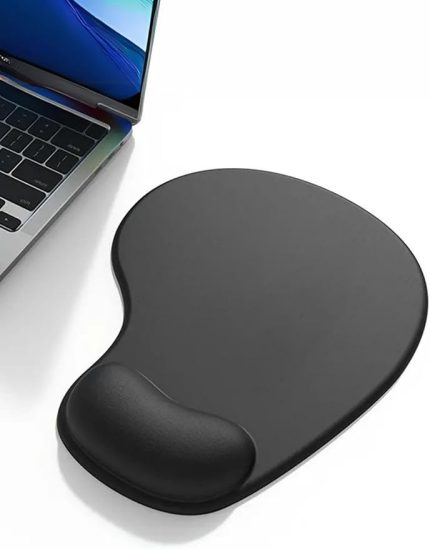 Bilek Destekli Ergonomik Kaymaz Taban Mouse Pad, Masa Pedi Siyah