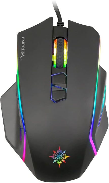 IMG-344T RGB 6 Led 7200DPI 8D Macro Keys Professional Gamıng Mouse,Profesyonel Oyuncu Mouse, Programlanabilir 8 Tuş, 10 Farklı RGB Modu,Hızlı Profil Oluşturma, Performans Ve Hız
