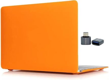 MacBook Air 13.6 İnç M2 M3 M4 Uyumlu Kılıf, Mat Flu Sert Kapak, İnce Hafif Darbe Önleyici Koruma, Şeffaf & Renk Seçenekli Hardcase Turuncu