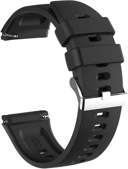 Huawei Watch Gt3 Pro ile uyumlu 46 mm 15 kademeli, Suya karşı dayanıklı, Sağlam, esnek silikon Huawei Watch Gt3 Pro ile uyumlu Çapraz Silikon Kayış Kordon, Siyah