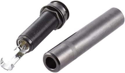 Akustik Elektro Gitar 6.35mm Mono Çıkış Son Pin Soket Tapası Müzik meraklıları Için 65mm Arka Kapak Bakır Malzemesi