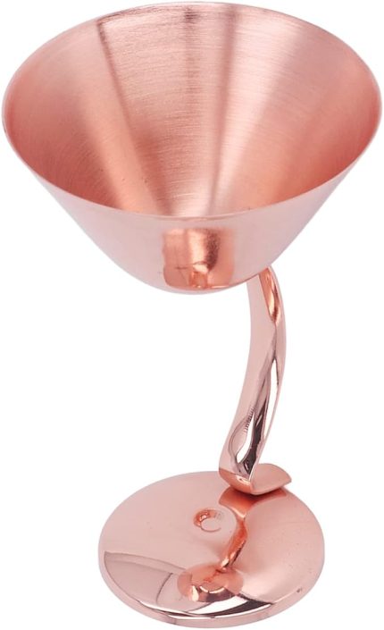 Paslanmaz Çelik Kokteyl Kadehi, 150ml Martini Kokteyl Kadehi Bakır Kaplama Şarap Kadehleri ​​Parti Barları için Metal Şarap Kadehi Yıldönümü Düğün(Rose gold)