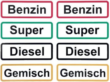 Yüksek kaliteli yakıt çıkartması: Benzin, süper, dizel ve 2 zamanlı karışım, 8 adet