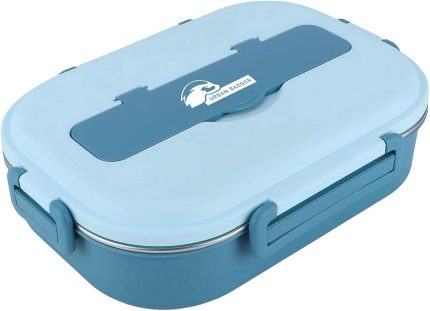 Badger 304 Paslanmaz Çelik Mavi Lunchbox 1000 ML ve 1 Adet Çelik Kaşık, Dayanıklı Kamp Ekipmanları, Kamp Aksesuarları, Açık Hava Sporları, Doğa Sporları, Yürüyüş, Kamp Mutfağı, Kamp Malzemeleri