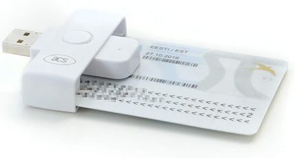 ACR39U-N1 PocketMate II, USB çip kart okuyucu, akıllı kart okuyucu, küçük katlanabilir (beyaz)