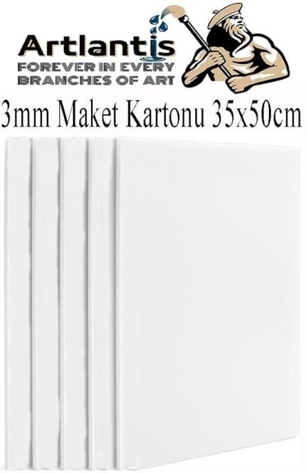 Kartonu Beyaz Fotoblok 3 mm 35x50 cm 5 Adet Hobi Sanat Okul Köpüklü Straforlu Maket Kartonu