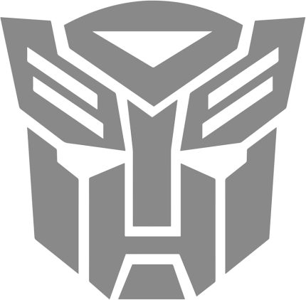 Aksesuar 10 x 11 cm Transformers Sticker Oto Sticker Araba Cam Sticker Gri