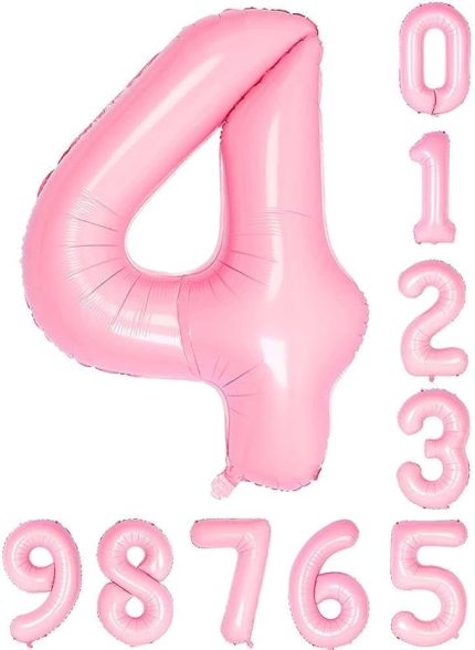 Folyo Balon 34 inç 76-82 cm (Pembe, 4)