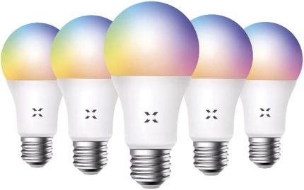 Smart Akıllı Wi-Fi Led Akıllı RGB Ampul Mobil Uygulama Denetimli Google Home ve Alexa Uyumlu Çok Renkli Lamba (5 Adet) X7021