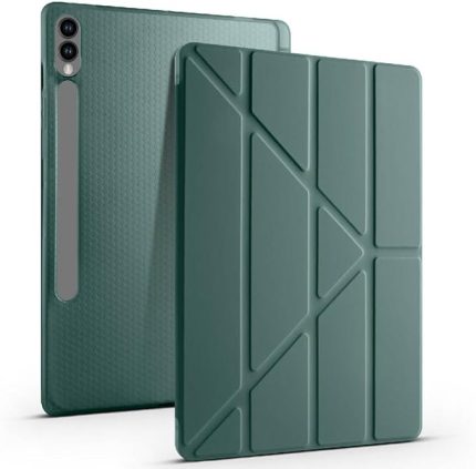 Galaxy Tab S10 Ultra X920 14.6 İnç Katlanabilir Kalemlikli Standlı Akıllı Kılıf Haki