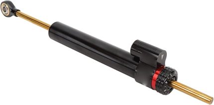 Direksiyon Damper Sabitleyici Geliştirilmiş Güvenlik Denge Kontrolü Alüminyum Alaşım Ayarlanabilir Stabilizatör (BLACK)