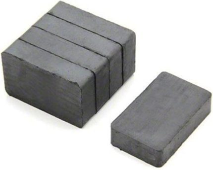 5 Adet 40x25x10 Köşeli Ferrit Kömür Seramik Magnet Mıknatıs