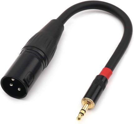 3,5 mm (1/8 inç) TRS Stereo Erkek - XLR Erkek Ara Bağlantı Ses mikrofon Kablosu, ipod, Cep telefonu, aktif hoparlörler, sahne, DJ, stüdyo ses konsolu, 0,2 M (0,6 FT) için uygundur