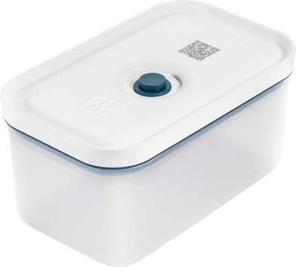 Fresh & Save Vakumlu Saklama Kabı, M, Plastik, Yari Şeffaf-Akdeniz Mavisi