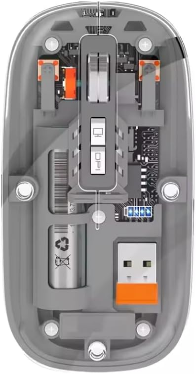 Şeffaf Kablosuz Mouse USB Reciever ile Bağlan Modern Transparan Tasarım ile Tarzını Yansıt M233 (Gri)