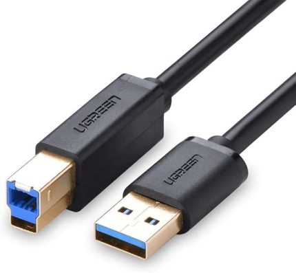USB-A 3.0 & USB-B 3.0 Yazıcı Kablosu, 1 Metre, Siyah