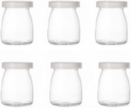 Adet 100 ml Puding Yoğurt Tenceresi, Kapaklı Küçük Kavanozlar, Kapaklı Mini Cam Şişeler