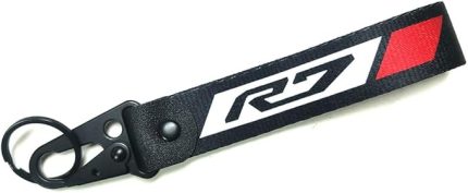 YZF R7 Kırmızı ile Uyumlu Motosiklet Anahtarlık Metal Anahtar Etiketi Etiket Halkası, Siyah, Free