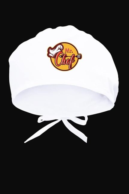 Trend Mr. Chef Baskılı Cerrahi Bone - Doktor ve Hemşire Bonesi Hastane Bonesi Beyaz