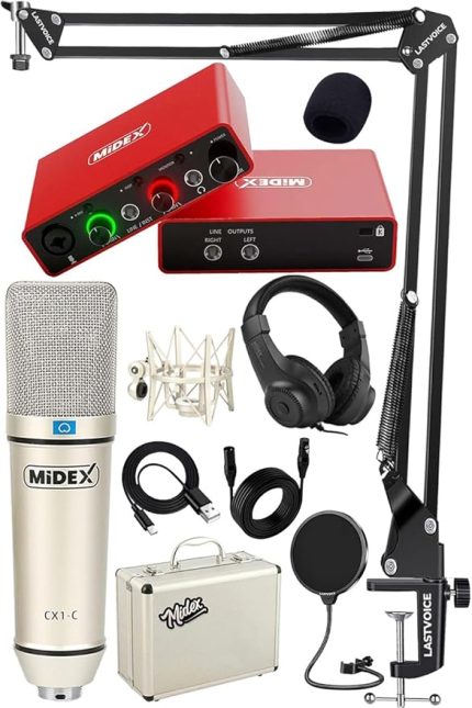 Ekipmanları Style Paket-3 CX1 Mikrofon Ses Kartı Stüdyo Kayıt Seti