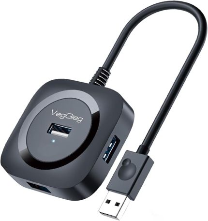 Portlu USB 2.0 Çoklayıcı Hub Siyah