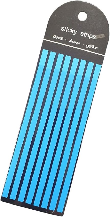 Sticky Notes Şeffaf Renkli Yapışkan Postit Not Kağıdı Etiketi Uzun Şeritler (Mavi)