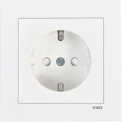 Karre 55 Beyaz Topraklı Priz Çarpma Karşıtı C1 Mekanizma