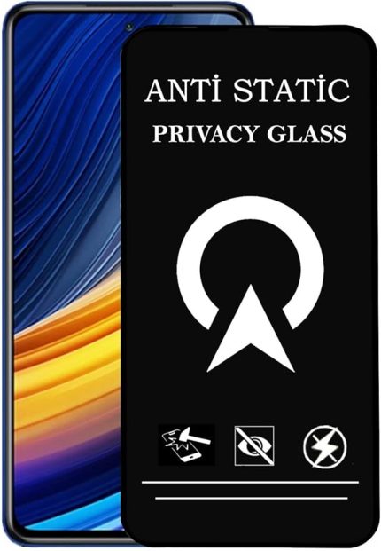 İLETİŞİM Xiaomi Poco X3 Pro ile uyumlu Tam Kaplayan Anti Statik Görünmez Safir Ekran Koruyucu Hayalet Cam