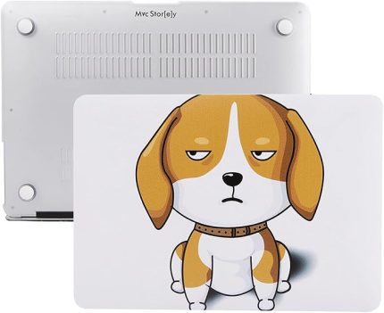 MacBook Pro 13 Kılıf A2338 A2289 A2251 A2159 A1989 A1706 A1708 Uyumlu M1 M2 TPU Sert Kapak İnce Hafif Hava Menfezli Lazer UV Baskı Köpek Dostu Tasarım Kahverengi