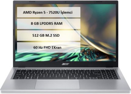 Aspire 3 A315-24P AMD Ryzen 5 7520 8GB 512GB SSD Freedos 15.6" NX.KDEEY.00E
