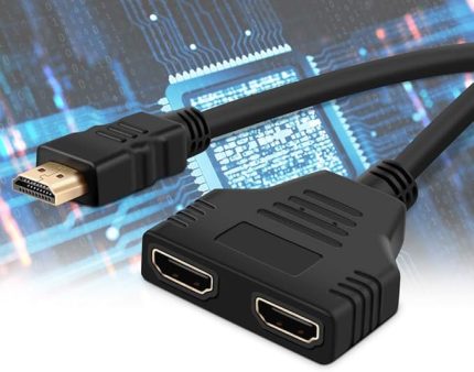 HDMI Çoklayıcı, Çoğaltıcı, Hdmi Erkek-Hdmi Dişi X 2 Adaptör, Max Çözünürlük 2160p, 30 cm kablo
