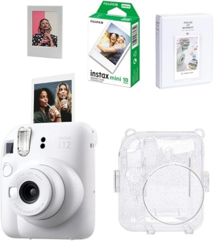 Mini 12 Fotoğraf Makinesi-10lu Film-Simli Pleksi Kılıf-64lü Albüm ve Mıknatıslı Çerçeve Set 2